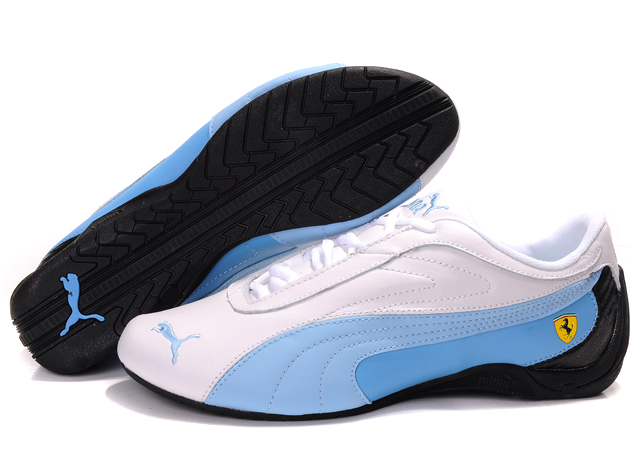 Puma Ferrari Athletic Shoes White/Skyblue