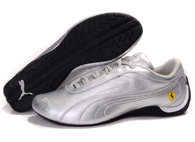 Men's Puma Ferrari Athletic Shoes Silver