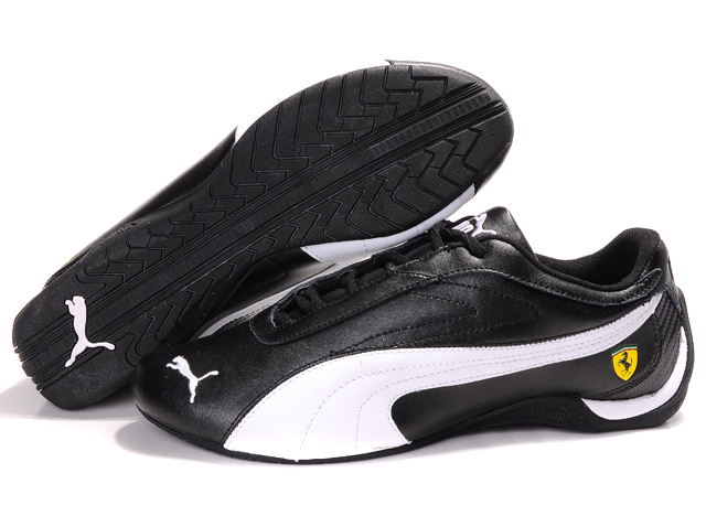 Women's Puma Ferrari Athletic Shoes Black/Orange | Puma Ferrari Black ...