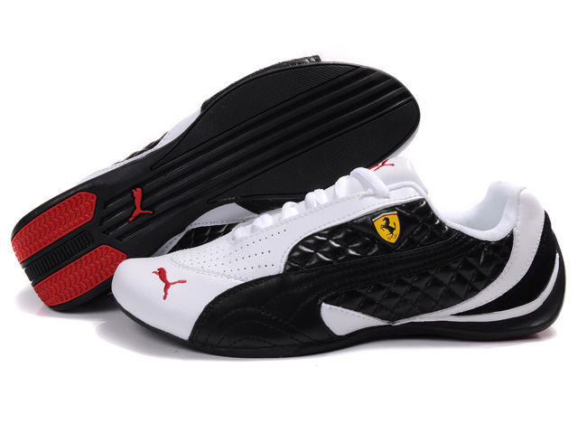 Women's Puma Ferrari Induction Sneakers Black/White/Red