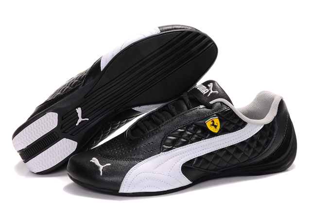 Puma Ferrari Induction Sneakers Black/White - Click Image to Close