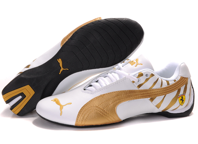 Men's Puma Ferrari Inflection Shoes White/Gold | Pumas Ferrari | Men's ...