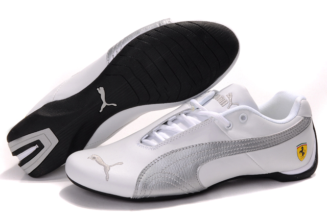 Men's Puma Ferrari Inflection Sneakers White/Silver