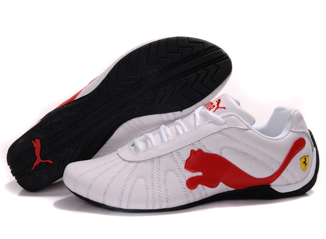 Men's Puma Ferrari Shoes White/Red 01