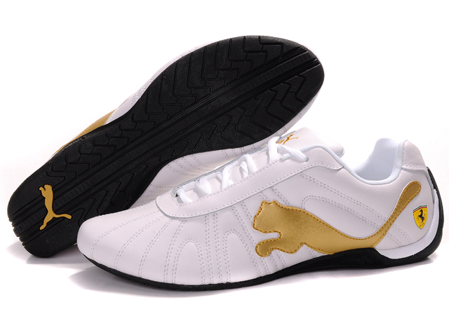 Puma Ferrari Shoes White/Gold