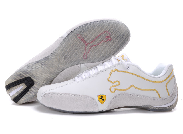 Men's Puma Ferrari Sneakers White/Grey/Gold