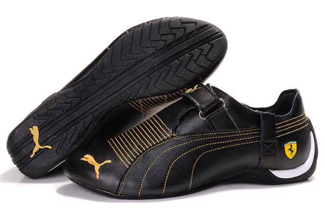 Men's Puma Ferrari Trionfo Shoes Black/Gold