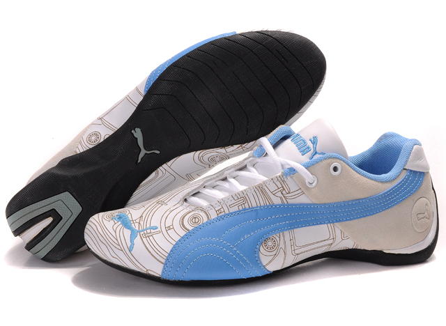 Women's Puma Future Cat Ferrari Sneakers White/Tan/Blue