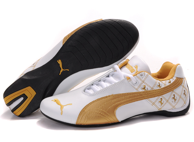 Puma Future Cat Shoes White/Gold