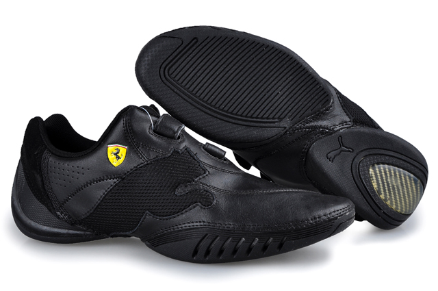 Puma Leather Ferrari Shoes Black