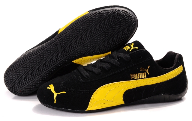 Men's Puma Speed Cat SD Shoes Black/Yellow